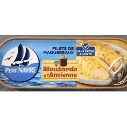 Petit Navire Filets De Maquereaux Sauce Moutarde : La Boite 169 G
