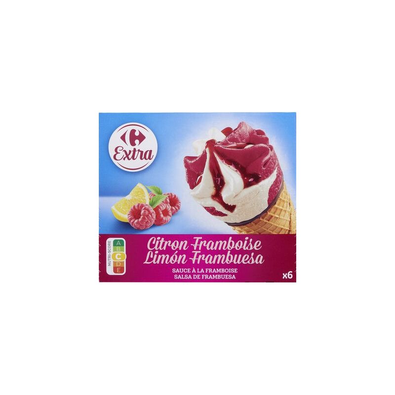 Carrefour 6X120Ml Cones Cit/Frambois Crf