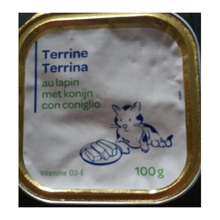 Pp Blanc 100G Terrine Pour Chats Au Lapin