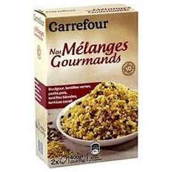 Carrefour 2X200G Mélanges Gourmands De Boulgour, Lentilles Et Petits Pois Crf