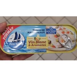 Petit Navire Filets De Maquereaux Vin Blanc Aromates : La Boite 235 G