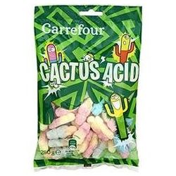 Carrefour 250G Sachet Bonbons Cactus Acid Crf