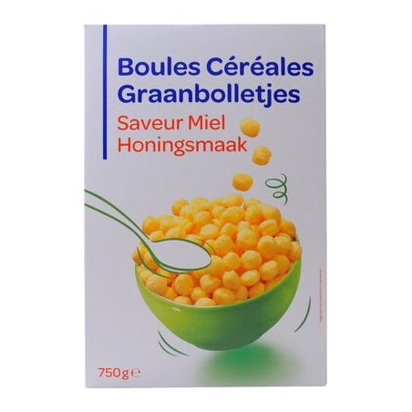 Pp Blanc 750G Céréales Boules Maïs & Miel
