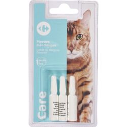 Carrefour X3 Pipette Insectifuge Chat