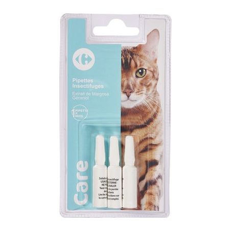 Carrefour X3 Pipette Insectifuge Chat