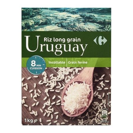 Carrefour 1Kg Riz Incollable Uruguay Crf