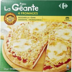 Carrefour 570G Pizza Géante Aux 4 Fromages Crf