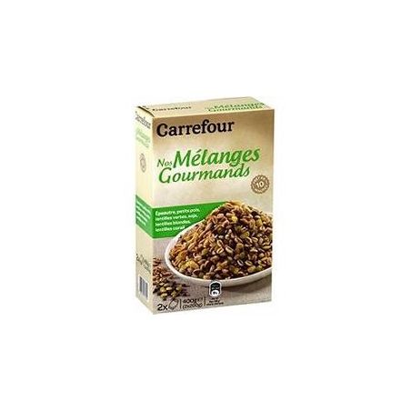 Carrefour 2X200G Mélanges Gourmands D'Epeautre, De Petits Pois Et Lentilles Crf