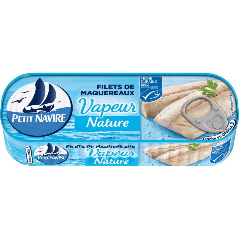 Petit Navire Filets De Maquereaux Nature : La Boite 110 G