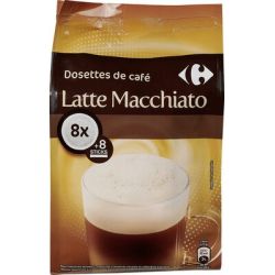 Carrefour 168G Dosettes De Café Latte Macchiato + Sticks X8 Crf