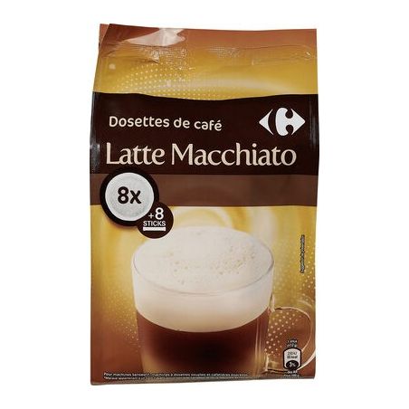 Carrefour 168G Dosettes De Café Latte Macchiato + Sticks X8 Crf