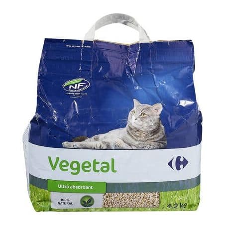 Carrefour 10L Litière Végétale Pour Chats Crf