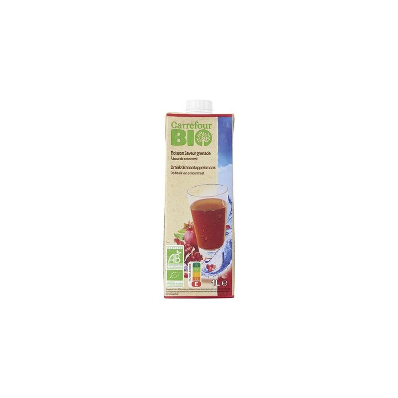 Carrefour Bio 1L Brique Boisson Grenade Crf