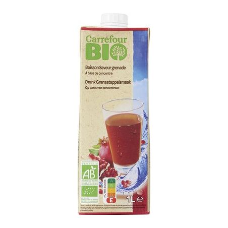 Carrefour Bio 1L Brique Boisson Grenade Crf