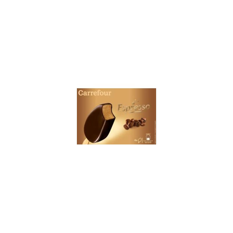 Carrefour 70G X4 Glaces Chocolat Noir Coeur Café Crf Extra