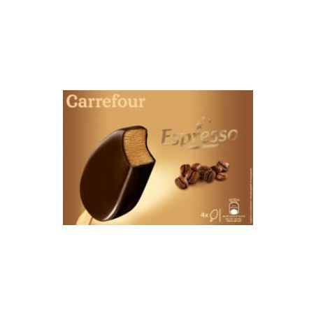Carrefour 70G X4 Glaces Chocolat Noir Coeur Café Crf Extra