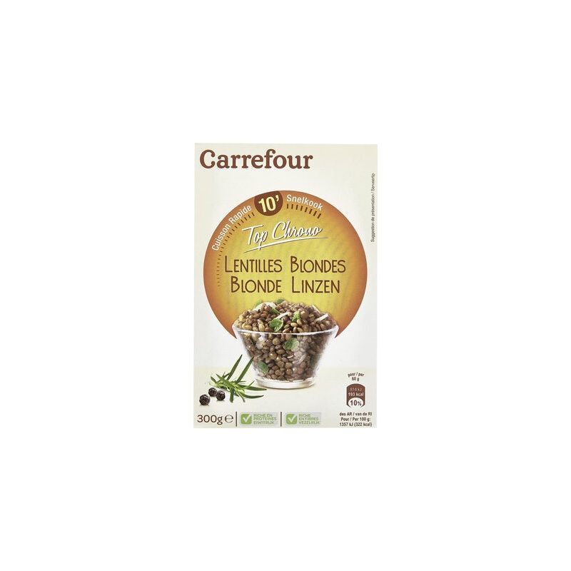 Carrefour 300G Lentilles Blondes 10Mn Crf