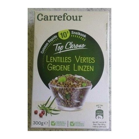 Carrefour 300G Lentilles Vertes 10Mn Crf