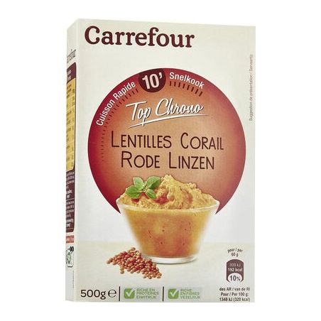 Carrefour 500G Lentilles Corail 10 Mn Crf