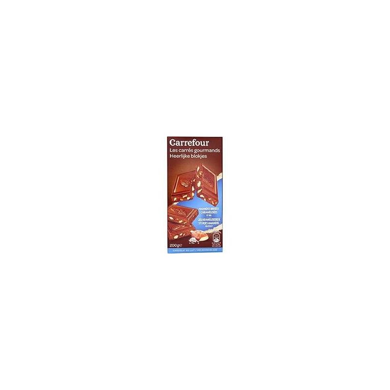 Carrefour 200G Tablette Chocolat Amandes Caramel Crf