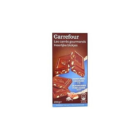 Carrefour 200G Tablette Chocolat Amandes Caramel Crf