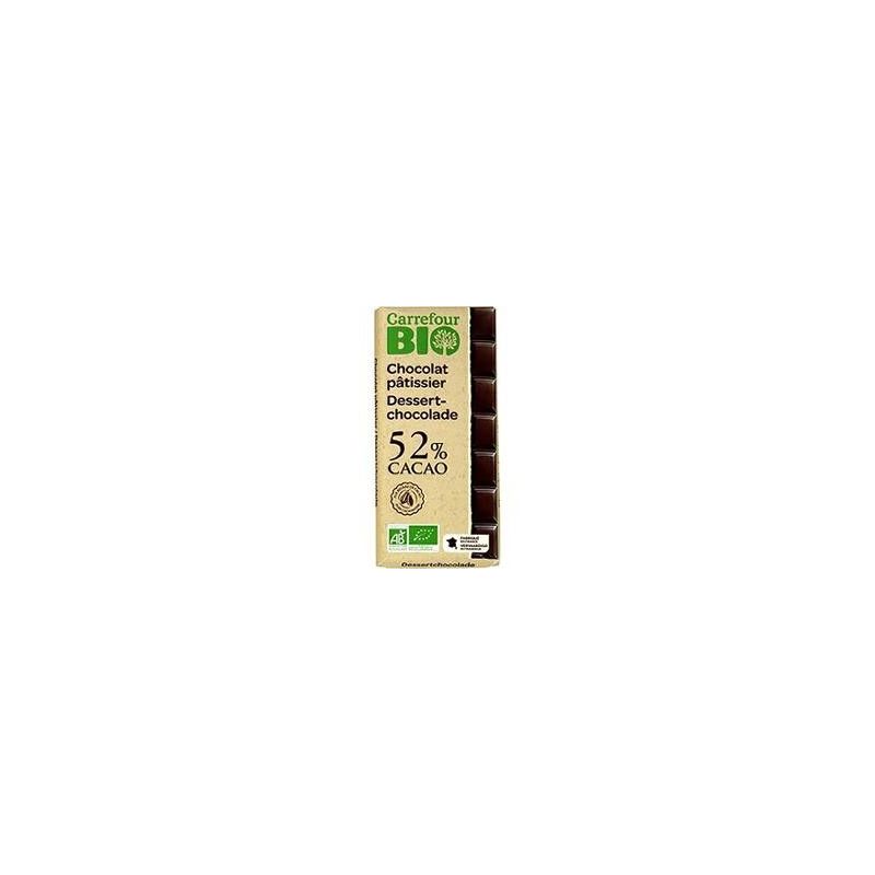 Carrefour Bio 200G Tablette Chocolat Dessert 52% Cacao Crf