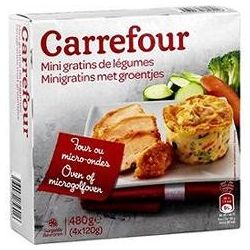 Carrefour 4X120G Minis Gratins De Légumes Crf