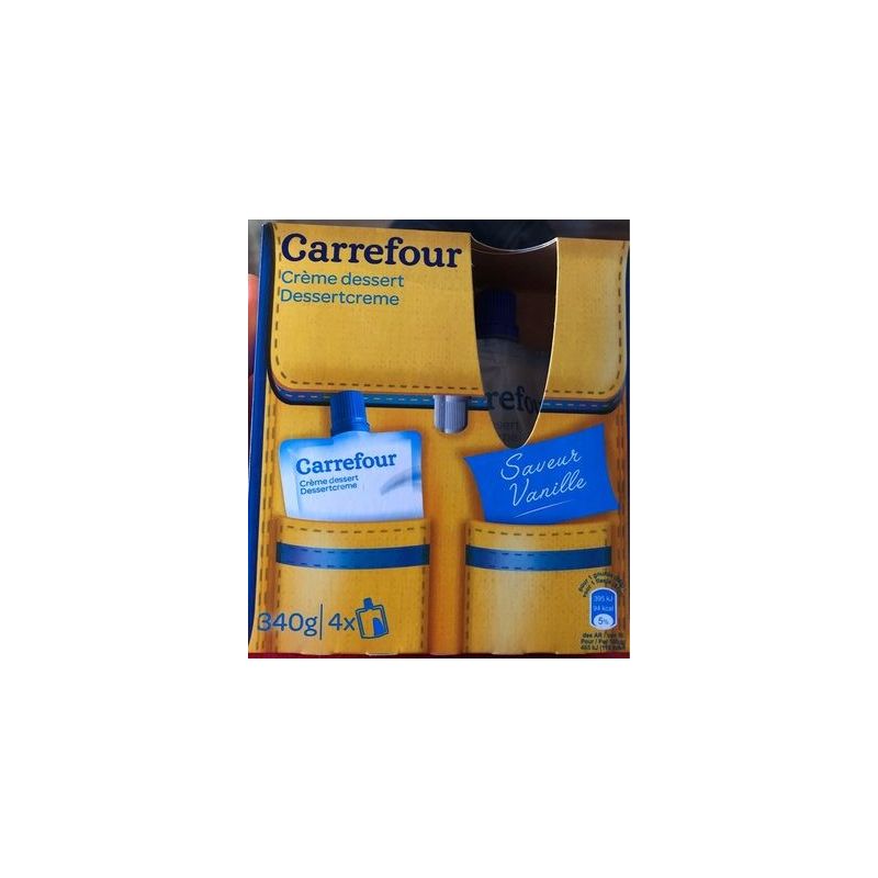 Carrefour 4X85G Creme Dess Vanille Crf