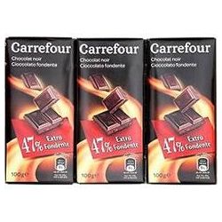 Carrefour 3X100G Chocolat Noir 47% Crf