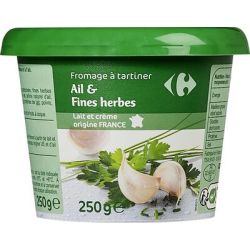 Carrefour 250G Fromage À Tartiner Ail Et Fines Herbes Crf