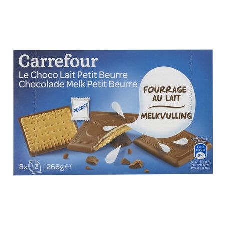 Carrefour 268G Choco Fourre Lait Crf