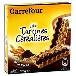 Carrefour 125G Tartine Cereal Cacao Crf