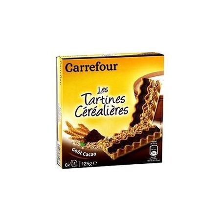 Carrefour 125G Tartine Cereal Cacao Crf