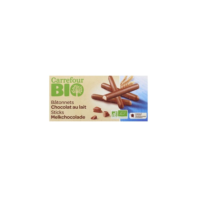 Carrefour Bio 125G Btonnets Au Chocolat Lait Crf
