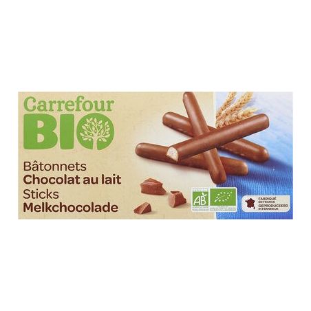Carrefour Bio 125G Btonnets Au Chocolat Lait Crf