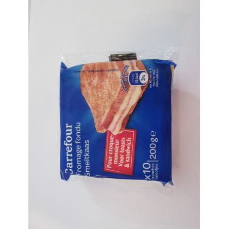 Carrefour 200G Fromage Fondu Pour Croque-Monsieur X10 Tranches Crf