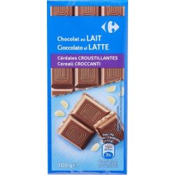 Carrefour 2X100G Lot Tablette Chocolat Au Lait Riz Crf