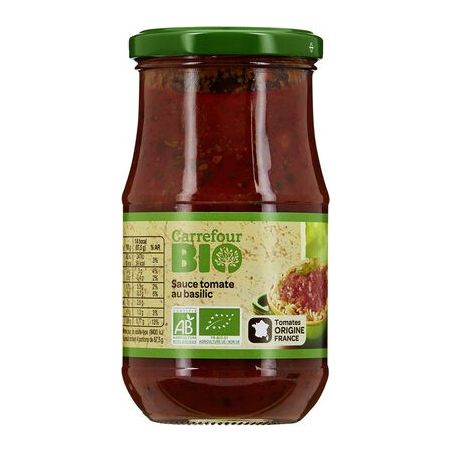 Carrefour Bio 350G Sauce Tomates Basilic Crf