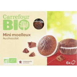 Carrefour Bio 200G Mini Moelleux Au Chocolat X6 Crf