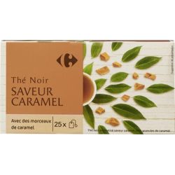 Carrefour X25 Thé Saveur Caramel Crf