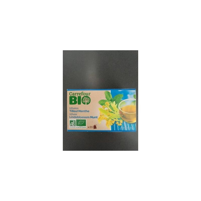 Carrefour Bio X20 Infusion Tilleul Menthe Crf