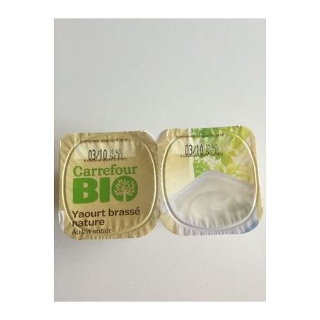 Carrefour Bio 4X125G Yaourts Brassés Natures Crf