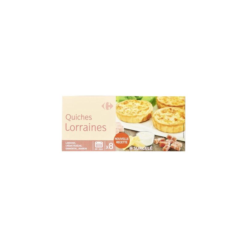 Carrefour 8X100G Quiche Lorraine Crf