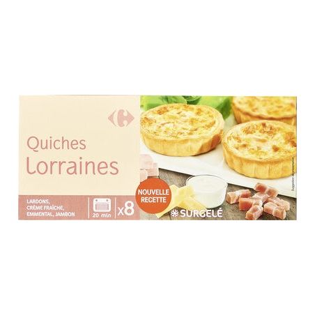 Carrefour 8X100G Quiche Lorraine Crf