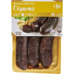 Carrefour 3X125G Boudin Nr Oignons Crf