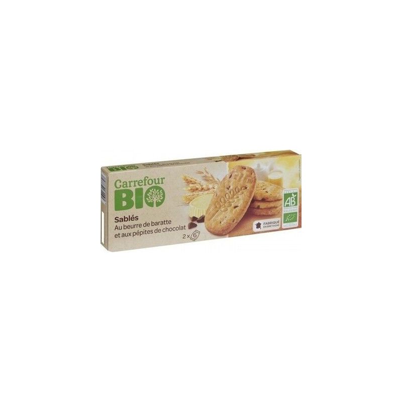 Carrefour Bio 130G Sablés Aux Pépites De Chocolat Crf