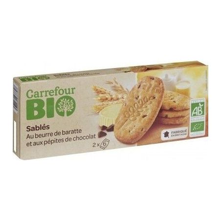 Carrefour Bio 130G Sablés Aux Pépites De Chocolat Crf