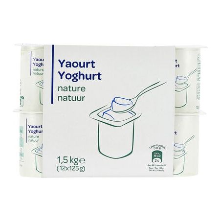 Pp Blanc 12X125G Yaourt Nature Blc