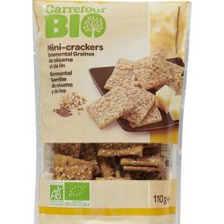 Carrefour Bio 110G Mini Crackers Au Fromage Et Graines Crf