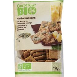 Carrefour Bio 110G Mini Crackers Au Fromage Graines De Courge Crf